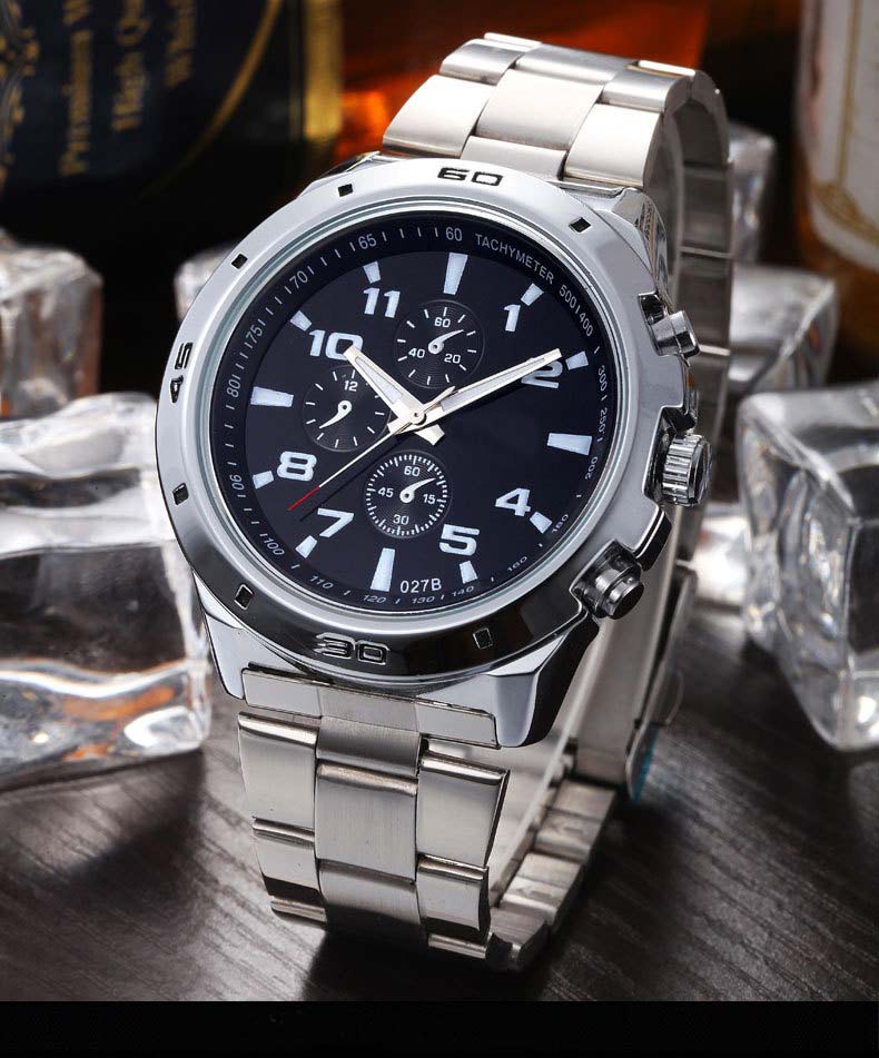 Luxury Classic Chronograph Stainless Steel Watch