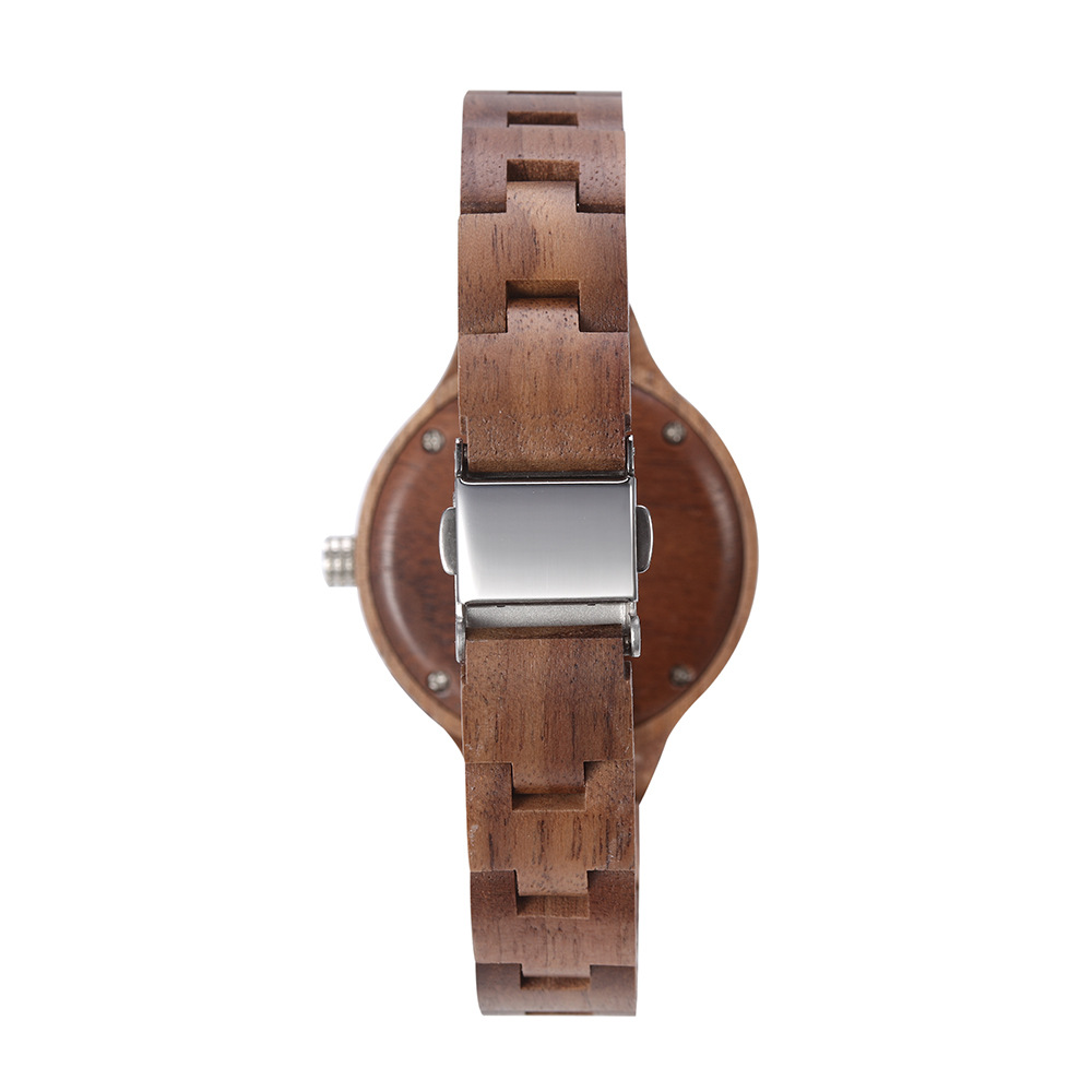 Custom Logo Engraved Women Bamboo Wood Watch Relojes De Madera