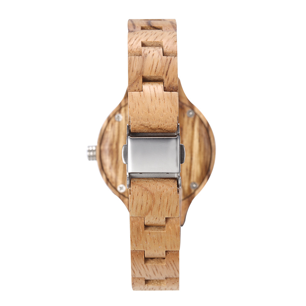 Custom Logo Engraved Women Bamboo Wood Watch Relojes De Madera