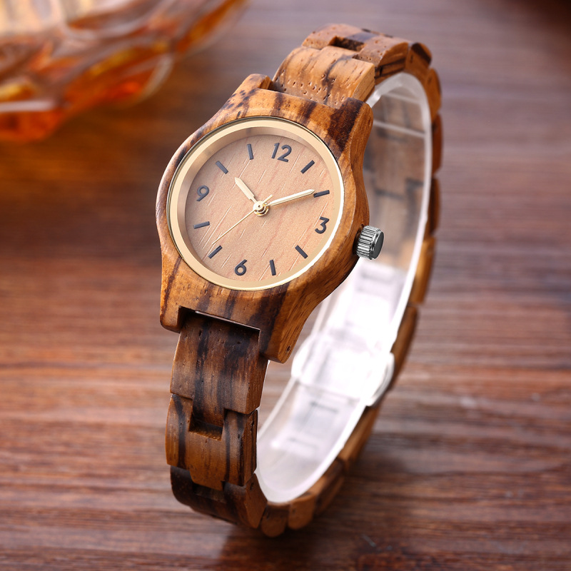 Custom Private Label Quartz Women Wooden Watches jam tangan kayu