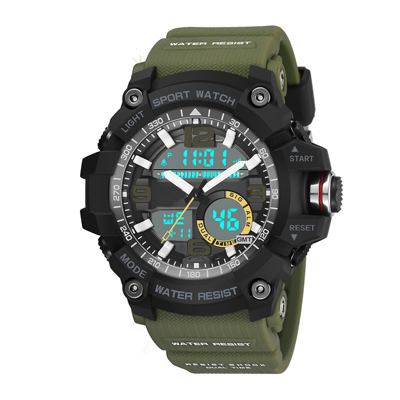 Chronograph LED Digital Waterproof Mens Sport Watch