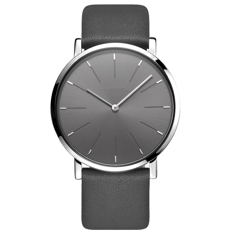 Custom OEM Fashion Simple Minimalist Leather Strap Mens Watch