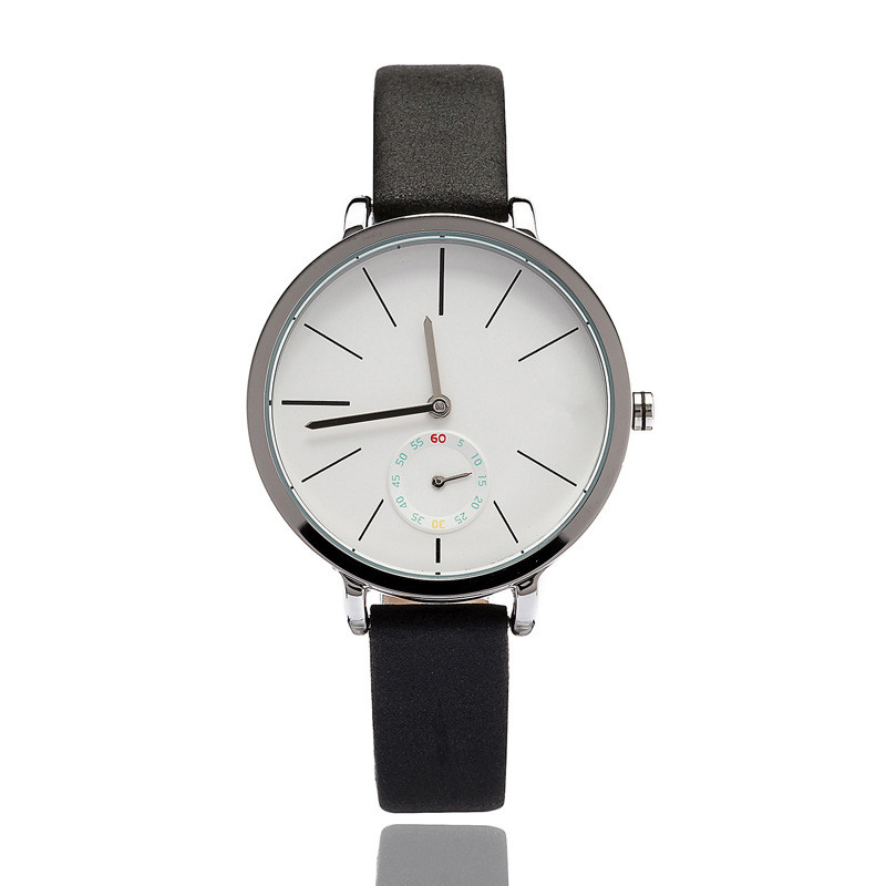 Vogue Minimal Stainless Steel Leather Ladies Watches Women