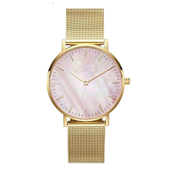 Custom Minimalist Rose Gold Stainless Steel Mesh Womens Watches