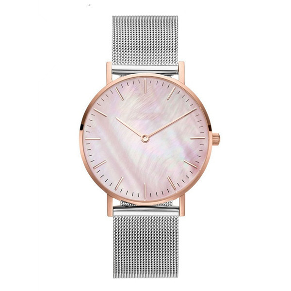 Custom Minimalist Rose Gold Stainless Steel Mesh Womens Watches