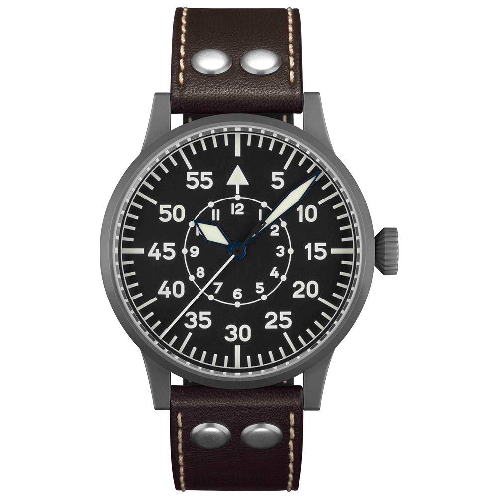 Top Quality Unique Leather Pilot Aviation Custom OEM Titanium Watches Men