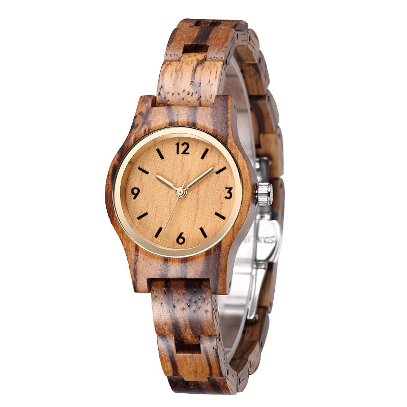 Custom Private Label Quartz Women Wooden Watches jam tangan kayu