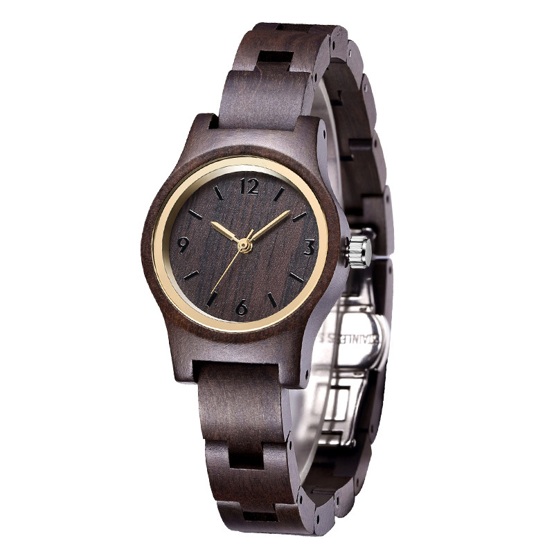 Custom Private Label Quartz Women Wooden Watches jam tangan kayu